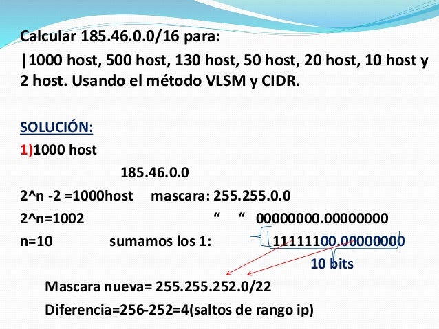 ejercicio vlsm